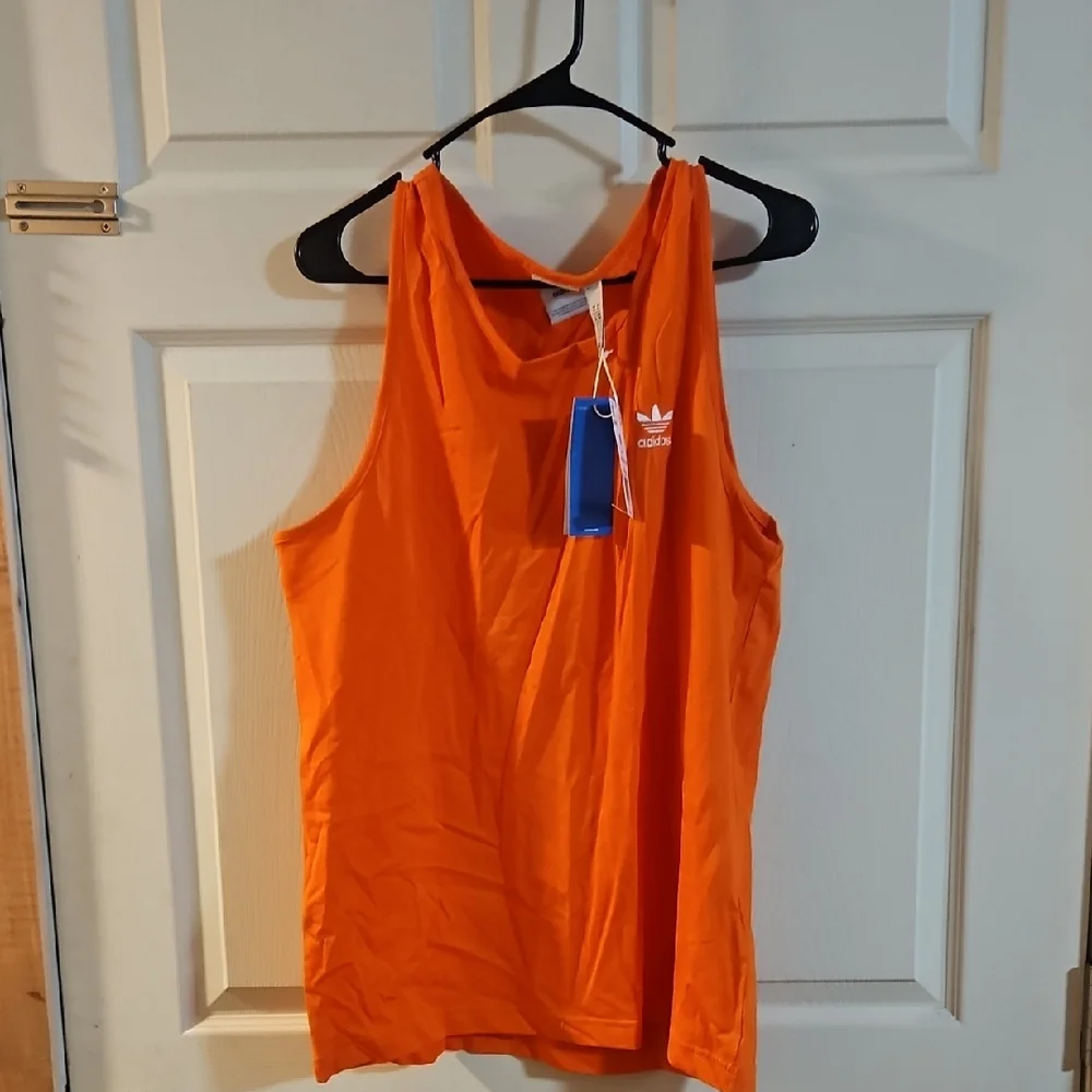 adidas Men’s Trefoil Essentials Tank Top: ORANGE: NEW WITH TAGS: SIZE M